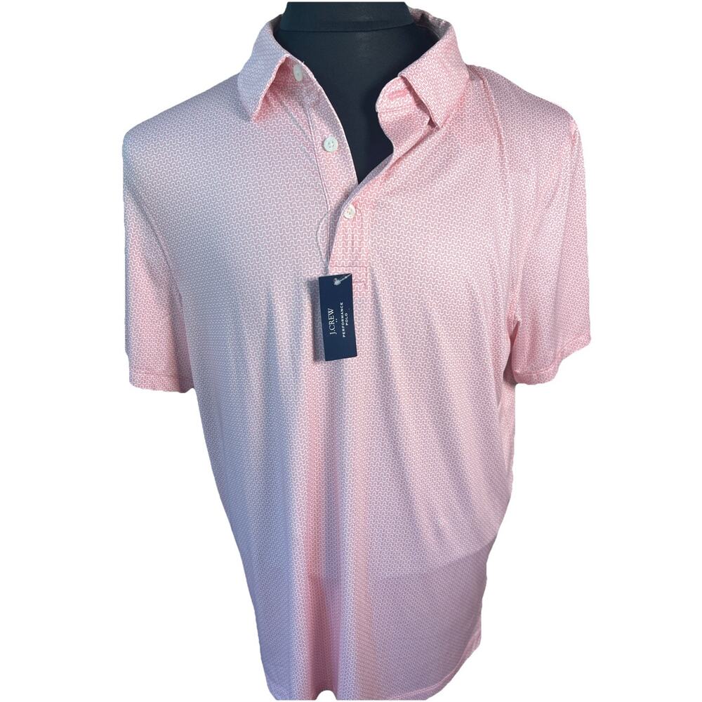 J Crew Performance Pink Golf Polo Men’s Large NWT